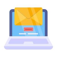 Flat design icon of online mail vector