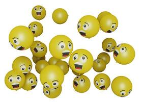 Emoticon o emoji de representación 3d perfecto para medios sociales, marca, promoción publicitaria y muchos más descarga gratuita foto