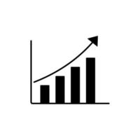 Chart analysis icon business outline vector