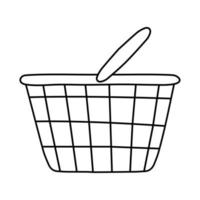 E commerce shopping cart icon in cartoon style. vector