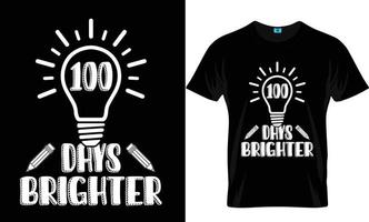100 Day Of School T-shirt Design vector
