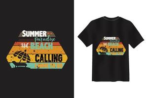 diseño de camiseta de verano vintage y retro vector