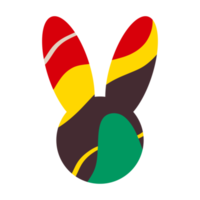 silhouette d'une tête de lapin png