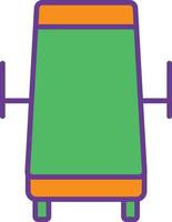 Table Line Filled Two Color vector