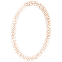 Oval frames in leopard color. png