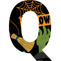 halloween alphabet and number png