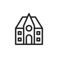 School Building Icon EPS 10 vector