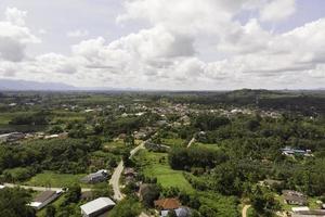 small town thailand aerial view photo