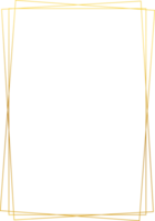 borda de moldura de ouro geométrica de casamento de luxo png