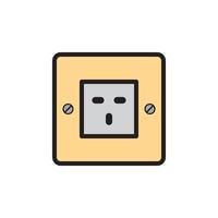 Socket Outlet Plug In Icon EPS 10 vector