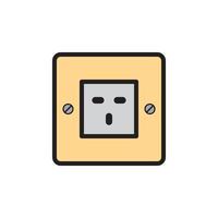 Socket Outlet Plug In Icon EPS 10 vector