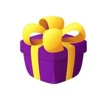 Gift box icon for game interfaces. Award vector icon. Receiving rewards in the game.