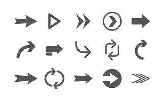 Arrows set. Arrow pictogram icon collection. vector