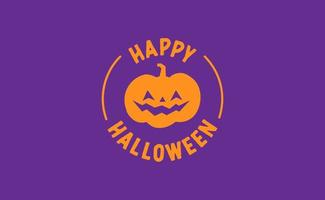 Happy Halloween logo lettering. Spooky badge design. vector