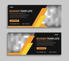 Abstract web banner template design. Horizontal banner with place for pictures. Business cover layout design vector
