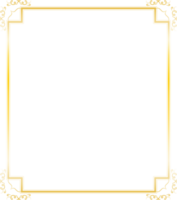 Golden shiny frame png