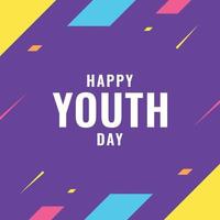 fondo de diseño del día de la juventud para el momento internacional vector