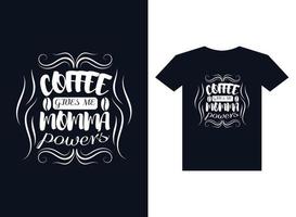 Coffee Typography t-shirt design vector