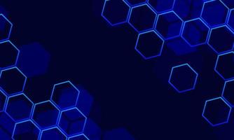 Abstract technology background with blue hexagonal. Vector illustration.