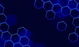 Abstract technology background with blue hexagonal. Vector illustration.