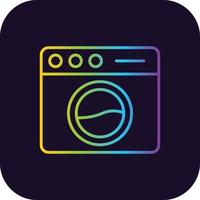 Washing Machine Gradient Icon vector