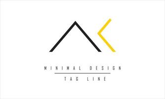 AK or KA Logo Design Vector Art Illustration