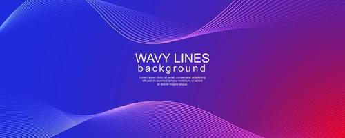 Abstract background with dynamic flowing lines vector