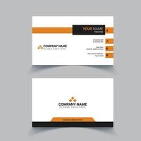 diseño de tarjeta de visita corporativa naranja vector