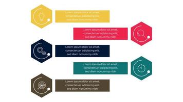 Ilustración de vector de infografía de paso, vector de objeto de infografía creativa.