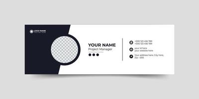 Modern email signature and professional email footer template design Pro Vector