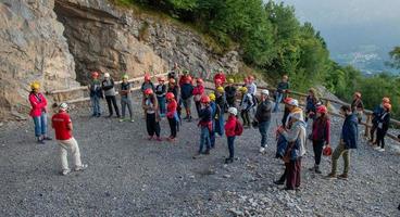 Dossena Italy , 2022 Nuclear emergency exercise in a shelter in the mine photo