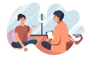 Mental Health Consulting Flat Illustration vector