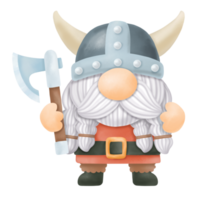 gnomos viking clipart de aquarela png