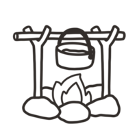 Camping line art png