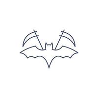 Halloween evil killer bat icon vector