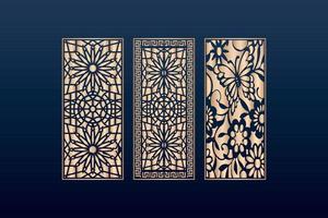 decorative elements border frame borders pattern islamic pattern files dxf Laser cut panel template cnc files vector