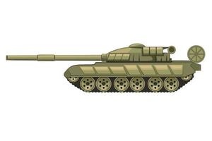 ilustración de tanque militar, tanque aislado vector