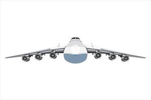 AIRPLANE ISOLATED, AIRCRAFT FRONT VIEW, flying plane vector