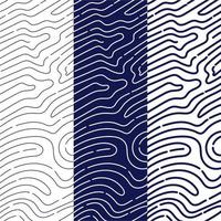 Rounded lines pattern collection vector