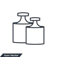 Calibration of metallic weights icon logo vector illustration. Calibration Weight symbol template for graphic and web design collection