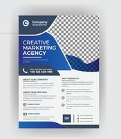 Business corporate flyer and brochure cover page design template vector