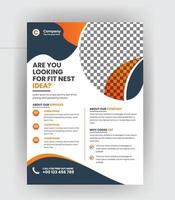 Business corporate flyer and brochure cover page design template vector