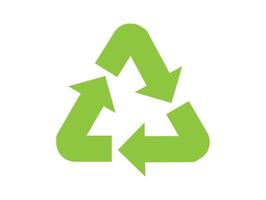 Recycle icon vector Green triangular eco recycle icons