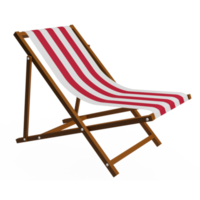 Beach chair in 3d render realistic png