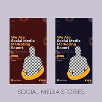 Digital business marketing social media Story template vector