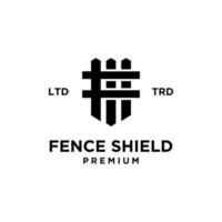 fence shield guard with initial letter f vector