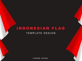 diseño de plantilla de bandera indonesia con concepto de color degradado rojo blanco. día de la independencia de la república de indonesia. aniversario de la república de indonesia. 17 de agosto de diseño de plantilla de banner de redes sociales. vector