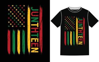 Trendy Juneteenth day t shirt design vector