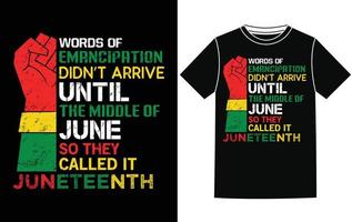 Trendy Juneteenth day t shirt design vector