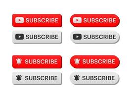 YouTube Subscribe Button on White Background Free Vector